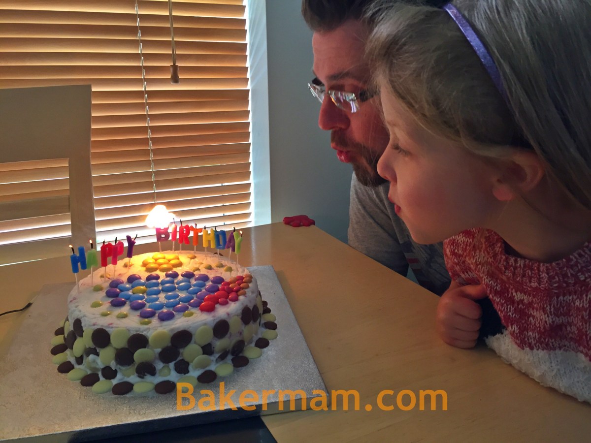 Blowing out the candles before they melt the cake!!